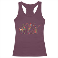Subtle FDT Christmas Skeleton Racerback Tank Top Hidden Message Funny Political Satire Dancing Skeletons - Wonder Print Shop