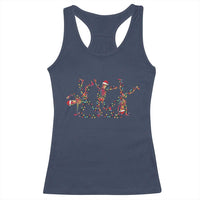 Subtle FDT Christmas Skeleton Racerback Tank Top Hidden Message Funny Political Satire Dancing Skeletons - Wonder Print Shop