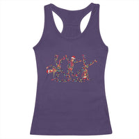 Subtle FDT Christmas Skeleton Racerback Tank Top Hidden Message Funny Political Satire Dancing Skeletons - Wonder Print Shop