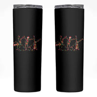 Subtle FDT Christmas Skeleton Skinny Tumbler Hidden Message Funny Political Satire Dancing Skeletons - Wonder Print Shop