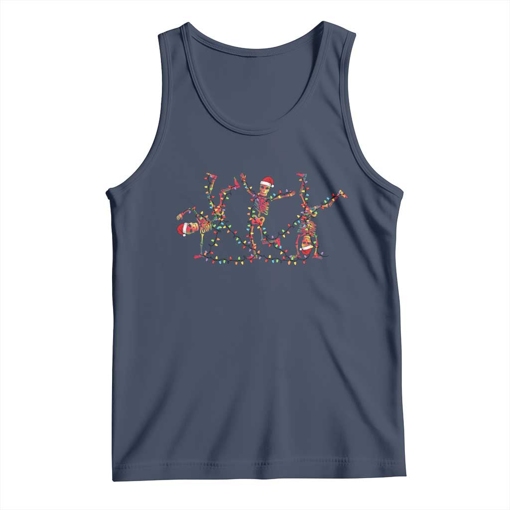 Subtle FDT Christmas Skeleton Tank Top Hidden Message Funny Political Satire Dancing Skeletons - Wonder Print Shop