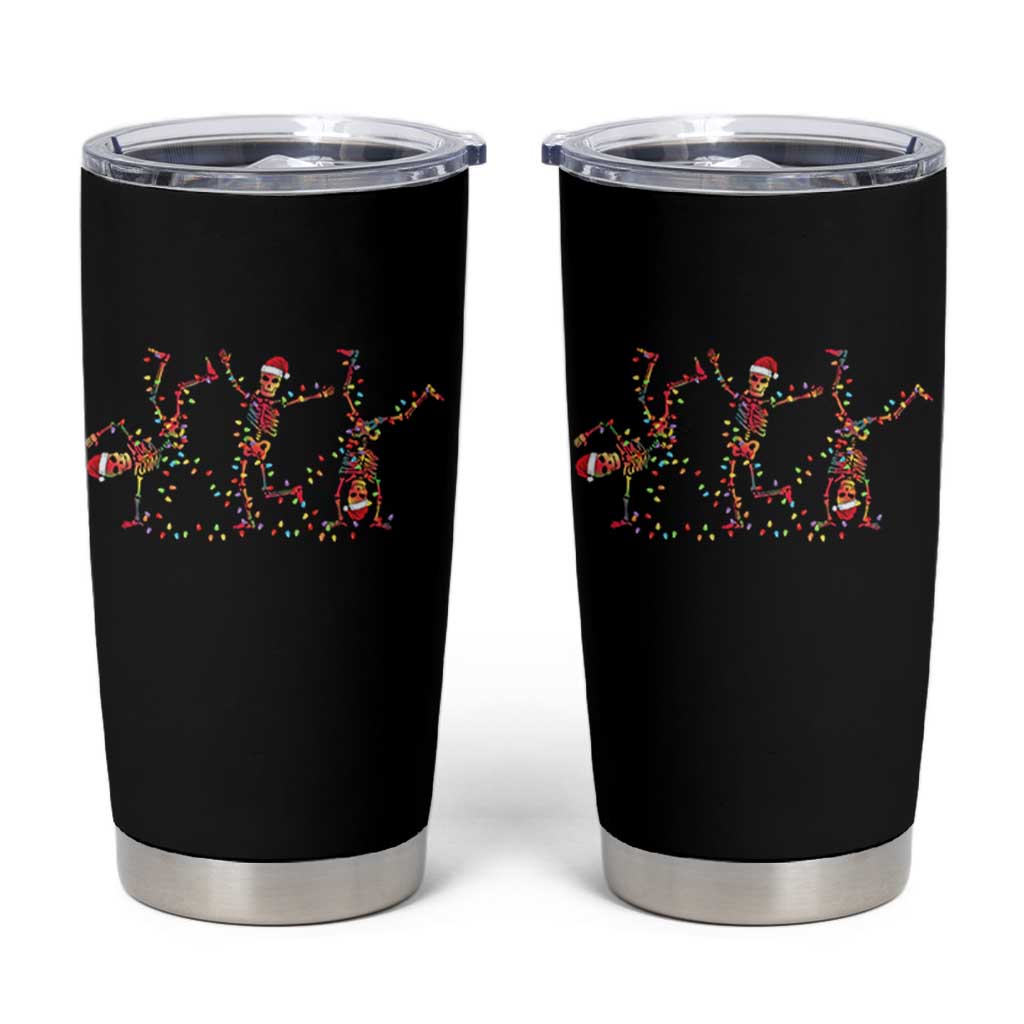 Subtle FDT Christmas Skeleton Tumbler Cup Hidden Message Funny Political Satire Dancing Skeletons - Wonder Print Shop