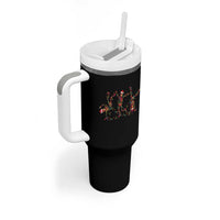 Subtle FDT Christmas Skeleton Tumbler With Handle Hidden Message Funny Political Satire Dancing Skeletons - Wonder Print Shop