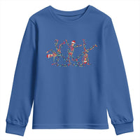 Subtle FDT Christmas Skeleton Youth Sweatshirt Hidden Message Funny Political Satire Dancing Skeletons - Wonder Print Shop