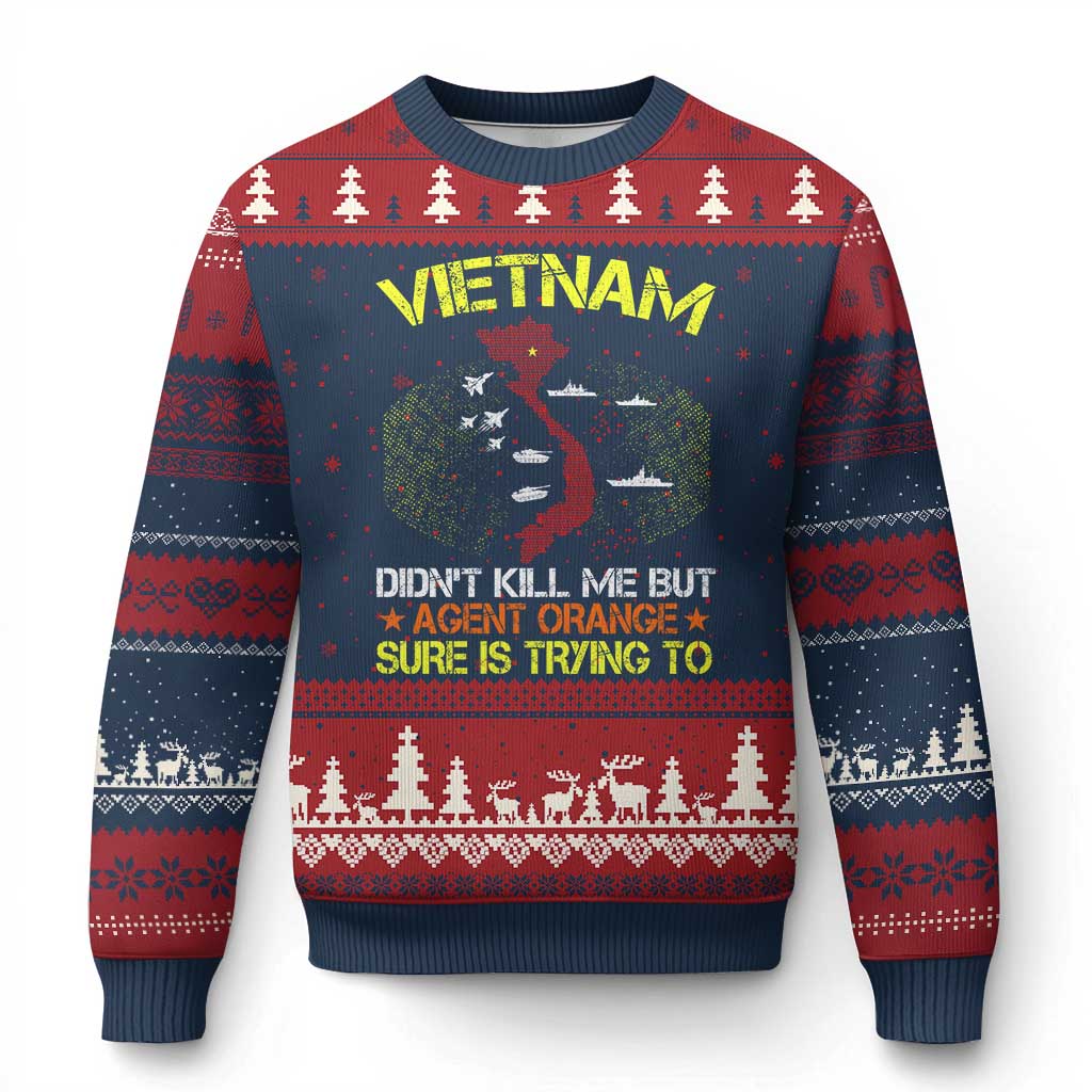Agent Orange Dioxin Ugly Christmas Sweater Vietnam Veteran Vet Gifts - Wonder Print Shop