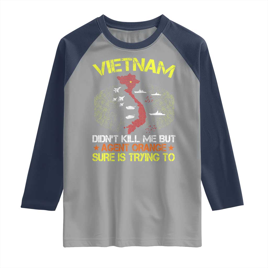 Agent Orange Dioxin Raglan Shirt Vietnam Veteran Vet Gifts - Wonder Print Shop