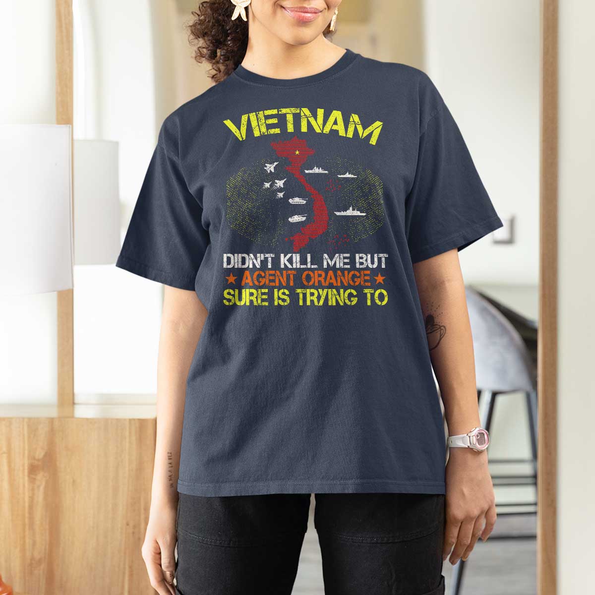 Agent Orange Dioxin T Shirt For Women Vietnam Veteran Vet Gifts - Wonder Print Shop