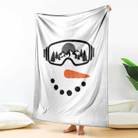 Ski Snowboard Snowman Face Throw Blanket Goggles Skiing Snow Ski Lover Skier - Wonder Print Shop