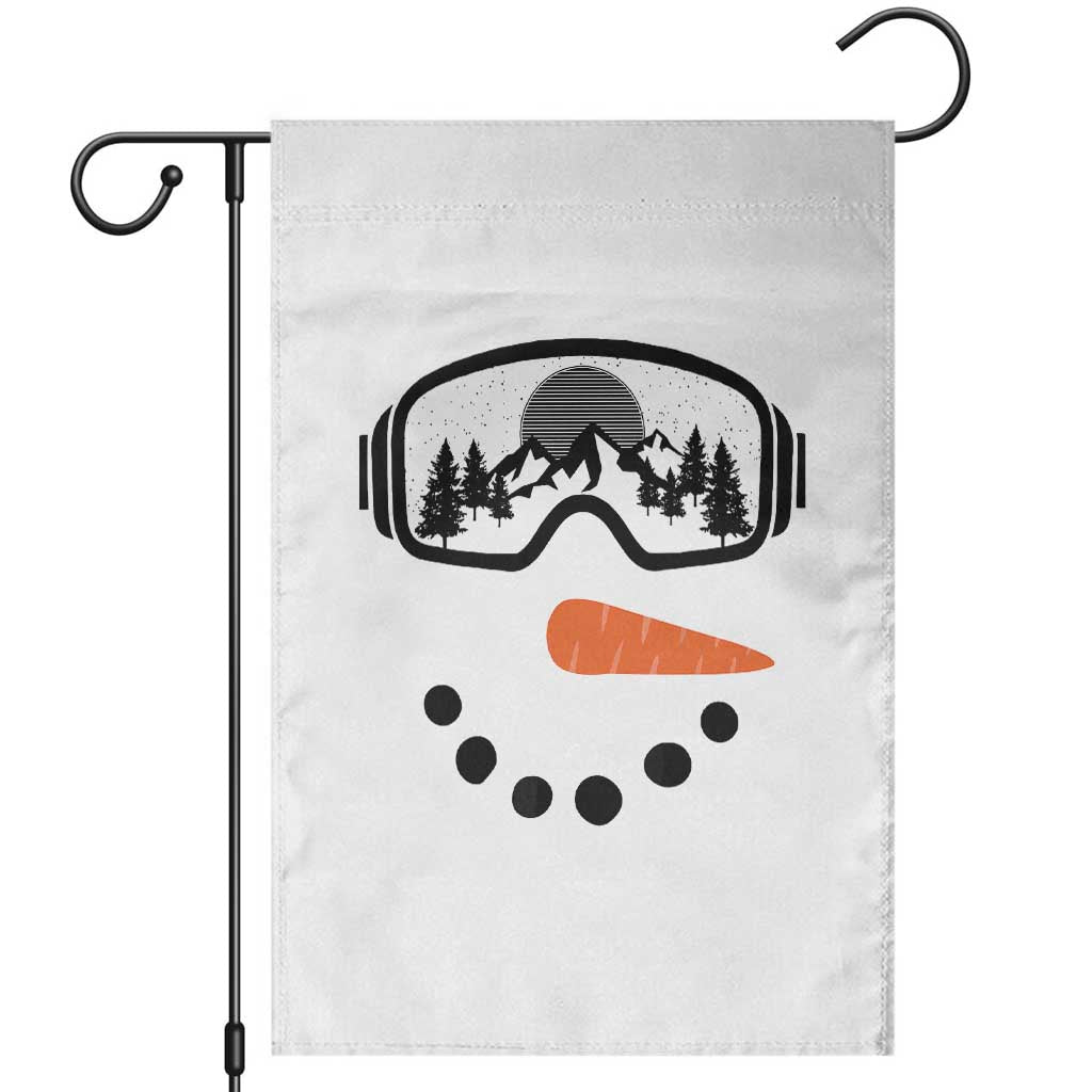Ski Snowboard Snowman Face Garden Flag Goggles Skiing Snow Ski Lover Skier - Wonder Print Shop