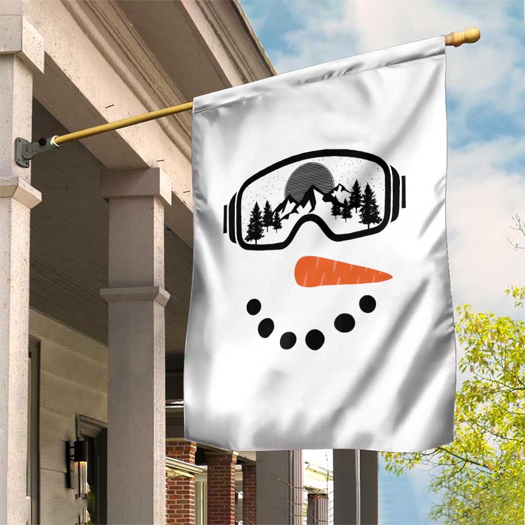 Ski Snowboard Snowman Face Garden Flag Goggles Skiing Snow Ski Lover Skier - Wonder Print Shop