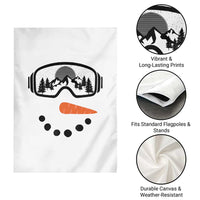 Ski Snowboard Snowman Face Garden Flag Goggles Skiing Snow Ski Lover Skier - Wonder Print Shop