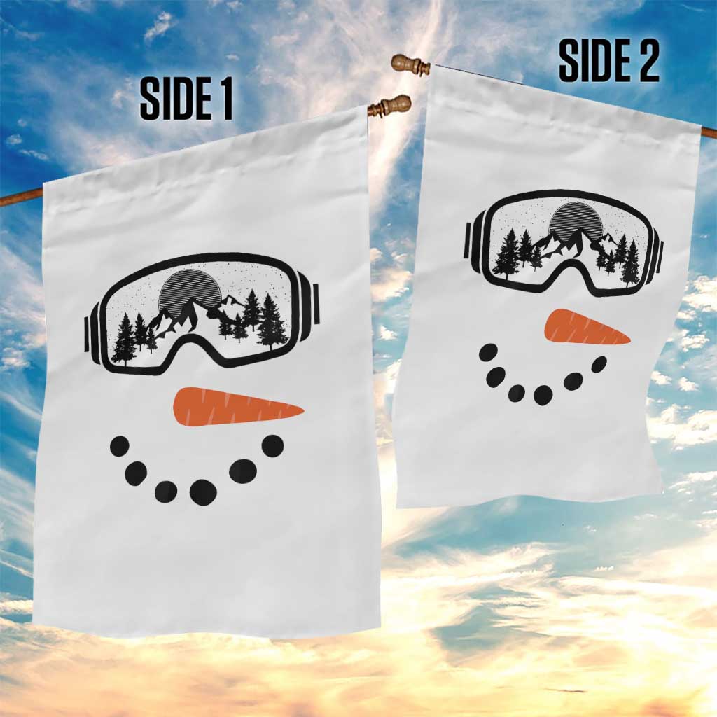Ski Snowboard Snowman Face Garden Flag Goggles Skiing Snow Ski Lover Skier - Wonder Print Shop