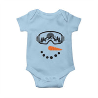 Ski Snowboard Snowman Face Baby Onesie Goggles Skiing Snow Ski Lover Skier - Wonder Print Shop