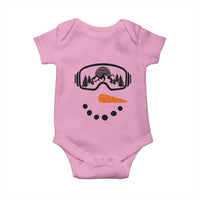 Ski Snowboard Snowman Face Baby Onesie Goggles Skiing Snow Ski Lover Skier - Wonder Print Shop