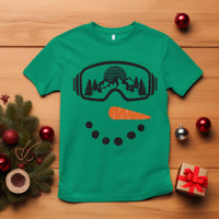 Ski Snowboard Snowman Face T Shirt Goggles Skiing Snow Ski Lover Skier - Wonder Print Shop