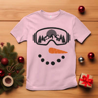 Ski Snowboard Snowman Face T Shirt Goggles Skiing Snow Ski Lover Skier - Wonder Print Shop