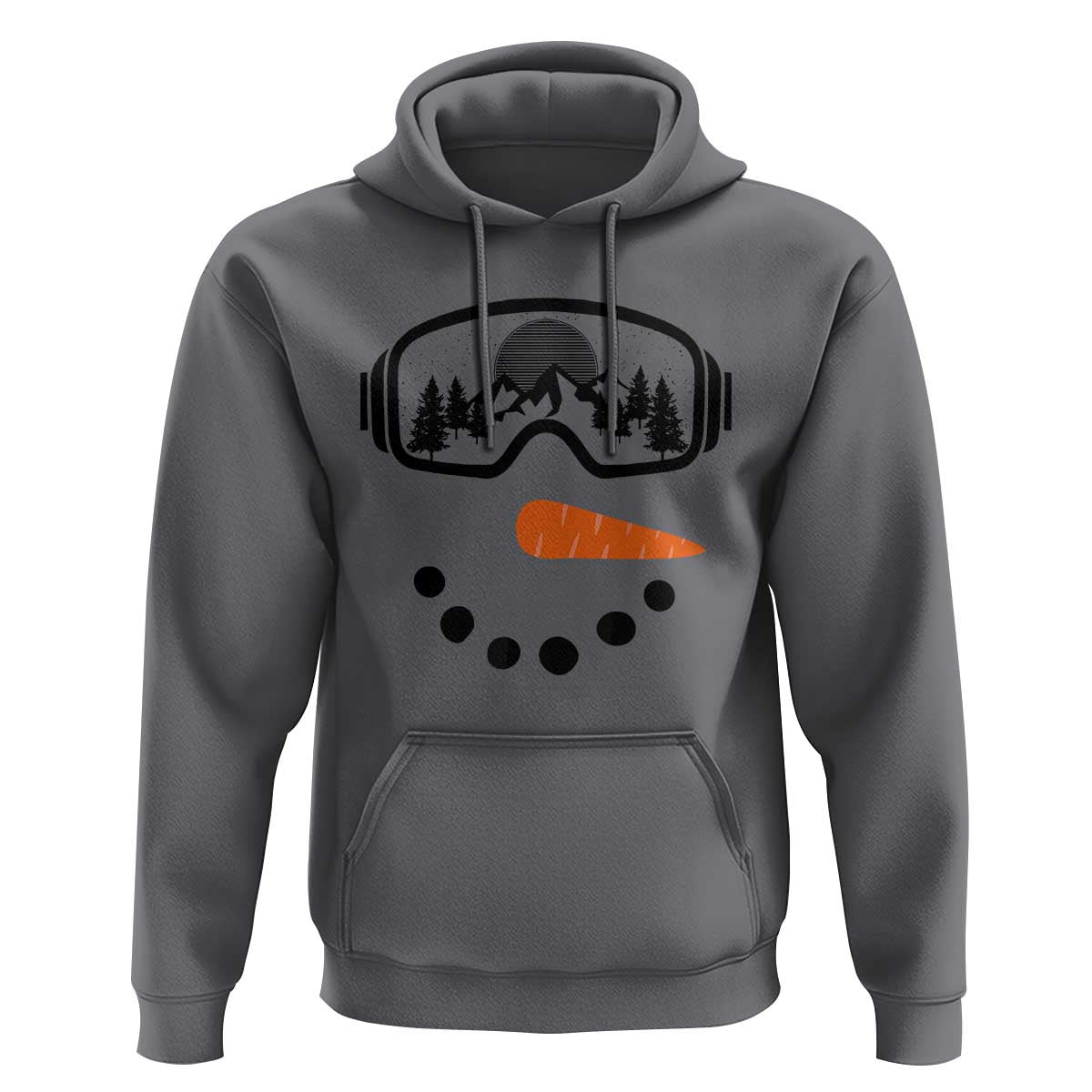 Ski Snowboard Snowman Face Hoodie Goggles Skiing Snow Ski Lover Skier - Wonder Print Shop