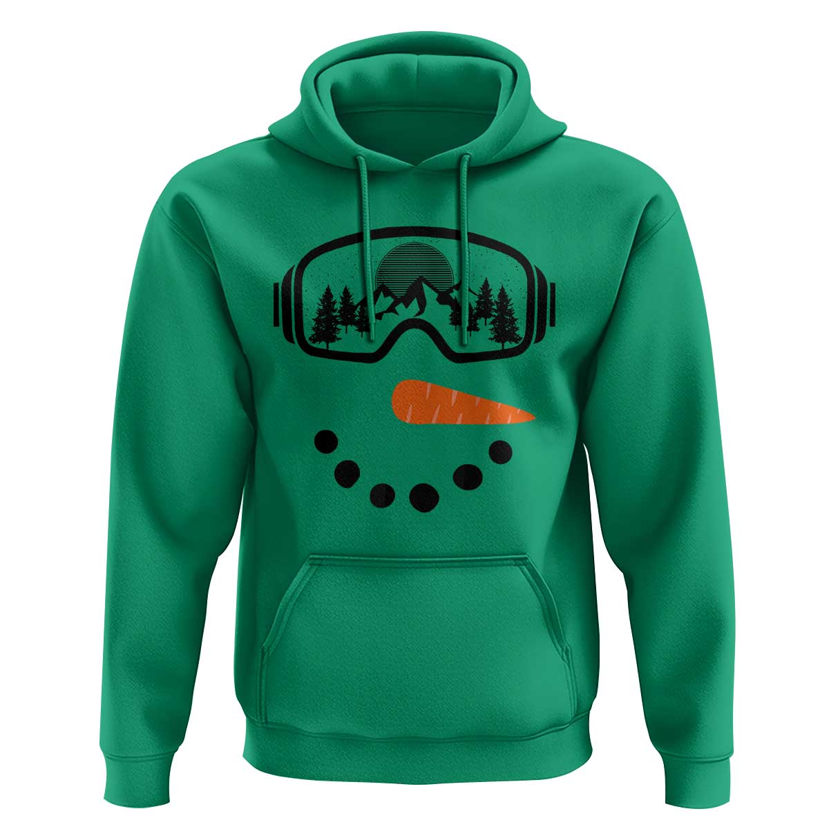 Ski Snowboard Snowman Face Hoodie Goggles Skiing Snow Ski Lover Skier - Wonder Print Shop