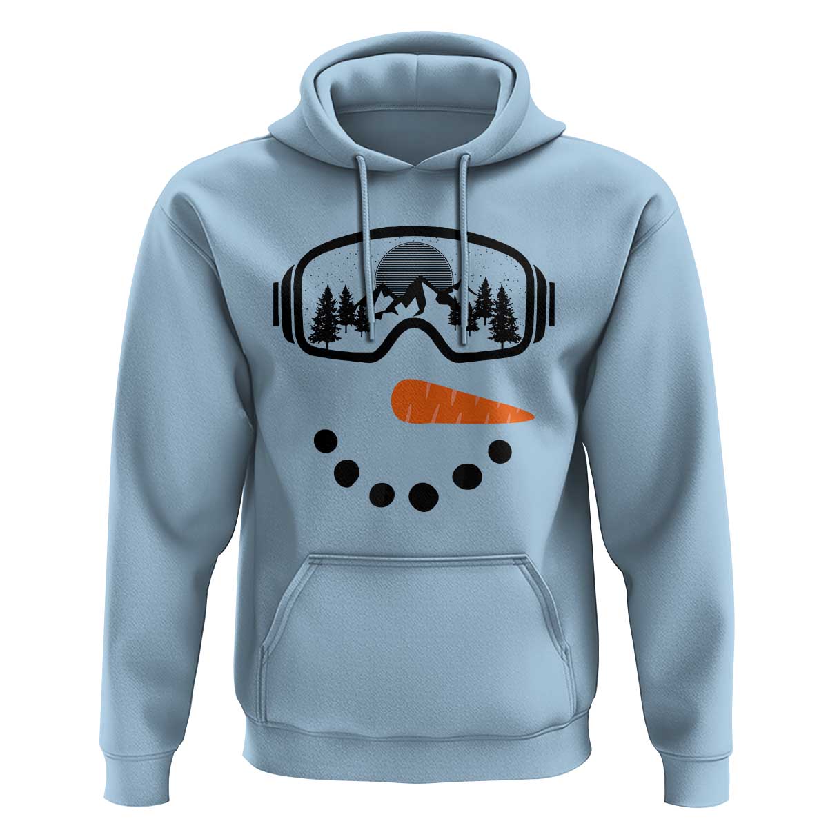Ski Snowboard Snowman Face Hoodie Goggles Skiing Snow Ski Lover Skier - Wonder Print Shop