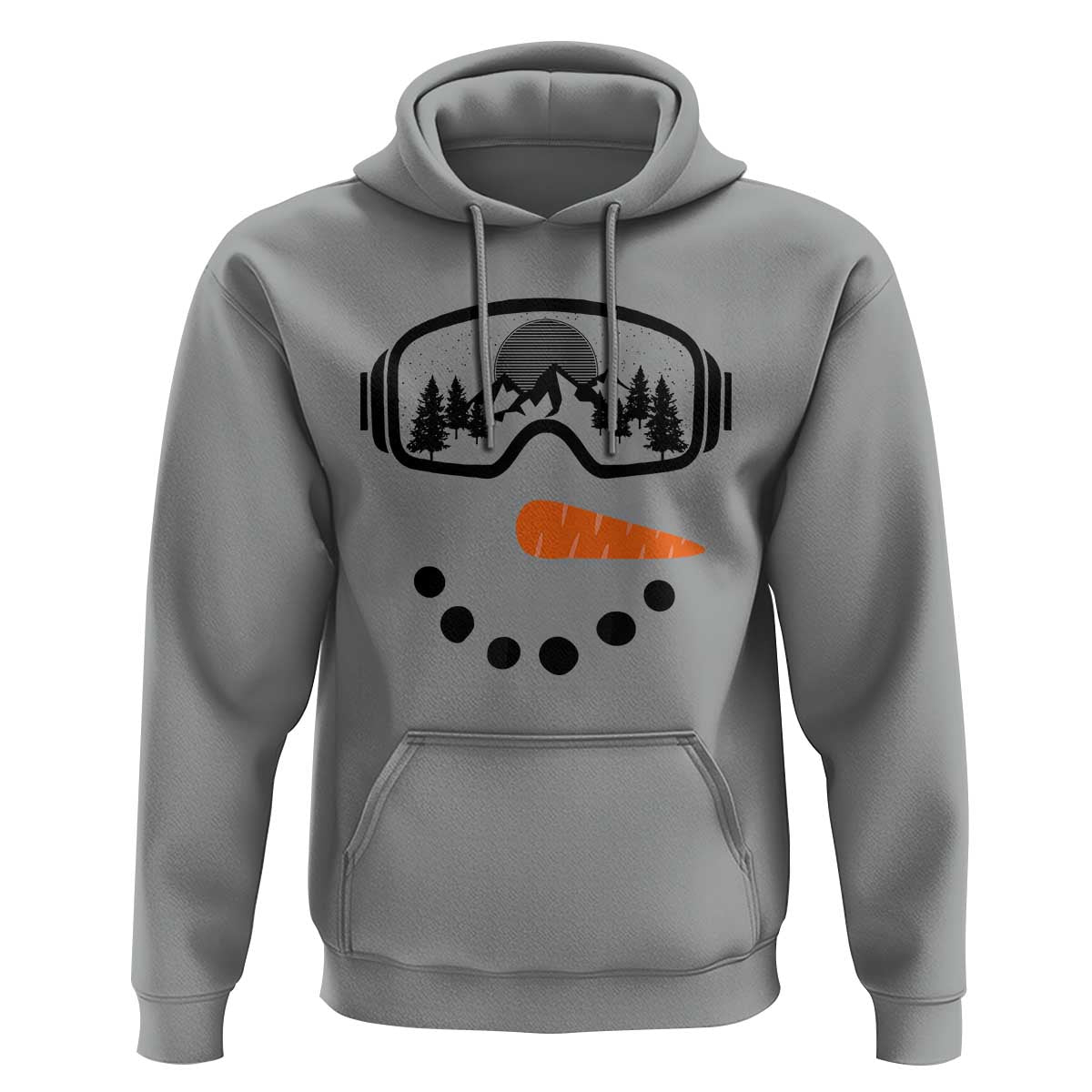 Ski Snowboard Snowman Face Hoodie Goggles Skiing Snow Ski Lover Skier - Wonder Print Shop