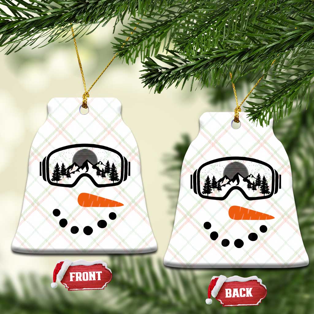 Ski Snowboard Snowman Face Ceramic Ornament Goggles Skiing Snow Ski Lover Skier - Wonder Print Shop