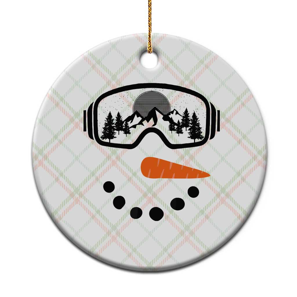Ski Snowboard Snowman Face Ceramic Ornament Goggles Skiing Snow Ski Lover Skier - Wonder Print Shop