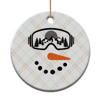 Ski Snowboard Snowman Face Ceramic Ornament Goggles Skiing Snow Ski Lover Skier - Wonder Print Shop