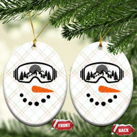 Ski Snowboard Snowman Face Ceramic Ornament Goggles Skiing Snow Ski Lover Skier - Wonder Print Shop