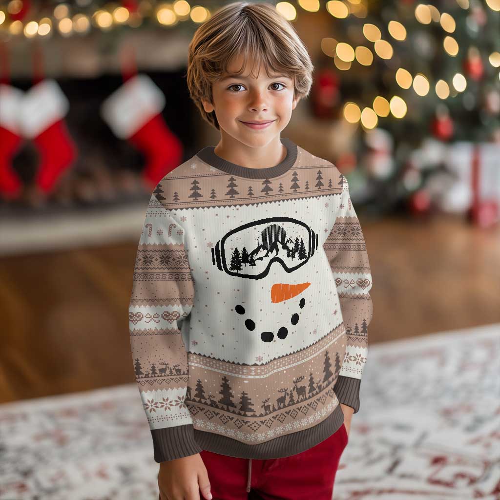 Ski Snowboard Snowman Face Ugly Christmas Sweater Goggles Skiing Snow Ski Lover Skier - Wonder Print Shop