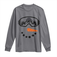 Ski Snowboard Snowman Face Long Sleeve Shirt Goggles Skiing Snow Ski Lover Skier - Wonder Print Shop