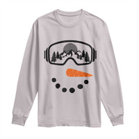 Ski Snowboard Snowman Face Long Sleeve Shirt Goggles Skiing Snow Ski Lover Skier - Wonder Print Shop