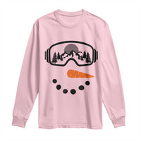 Ski Snowboard Snowman Face Long Sleeve Shirt Goggles Skiing Snow Ski Lover Skier - Wonder Print Shop