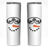 Ski Snowboard Snowman Face Skinny Tumbler Goggles Skiing Snow Ski Lover Skier - Wonder Print Shop