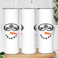 Ski Snowboard Snowman Face Skinny Tumbler Goggles Skiing Snow Ski Lover Skier - Wonder Print Shop