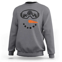 Ski Snowboard Snowman Face Sweatshirt Goggles Skiing Snow Ski Lover Skier - Wonder Print Shop