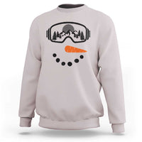 Ski Snowboard Snowman Face Sweatshirt Goggles Skiing Snow Ski Lover Skier - Wonder Print Shop