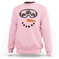 Ski Snowboard Snowman Face Sweatshirt Goggles Skiing Snow Ski Lover Skier - Wonder Print Shop