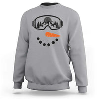 Ski Snowboard Snowman Face Sweatshirt Goggles Skiing Snow Ski Lover Skier - Wonder Print Shop