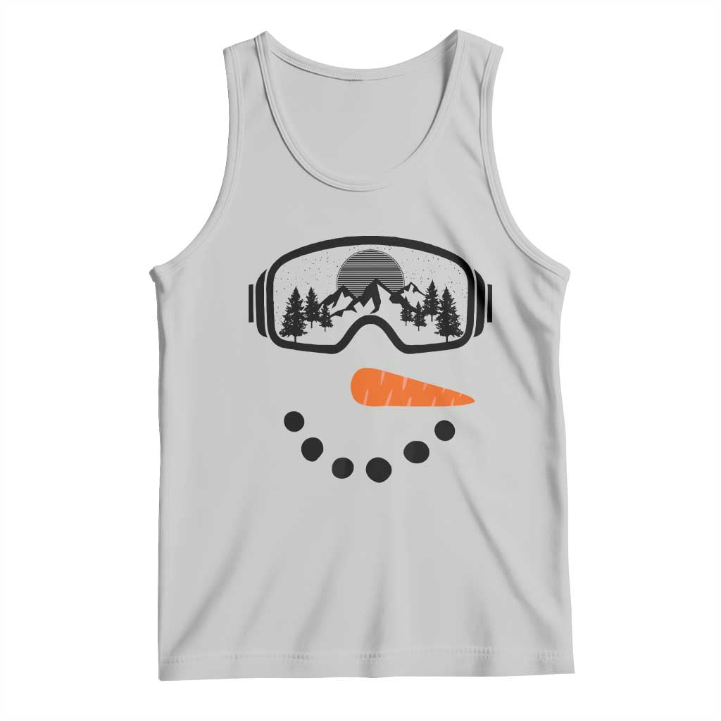 Ski Snowboard Snowman Face Tank Top Goggles Skiing Snow Ski Lover Skier - Wonder Print Shop
