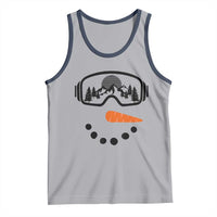 Ski Snowboard Snowman Face Tank Top Goggles Skiing Snow Ski Lover Skier - Wonder Print Shop