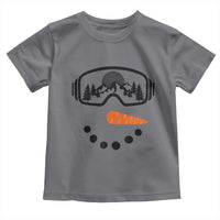 Ski Snowboard Snowman Face Toddler T Shirt Goggles Skiing Snow Ski Lover Skier - Wonder Print Shop