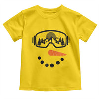 Ski Snowboard Snowman Face Toddler T Shirt Goggles Skiing Snow Ski Lover Skier - Wonder Print Shop