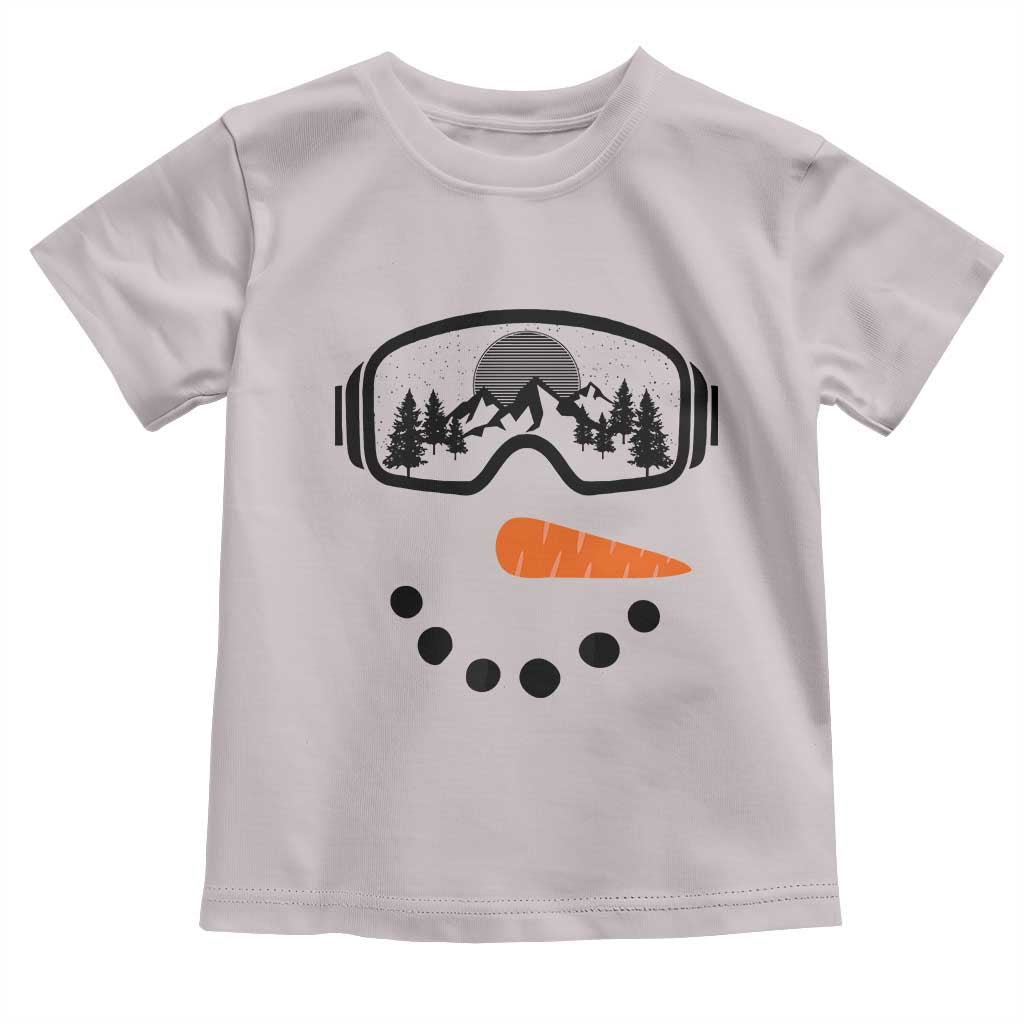 Ski Snowboard Snowman Face Toddler T Shirt Goggles Skiing Snow Ski Lover Skier - Wonder Print Shop