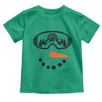 Ski Snowboard Snowman Face Toddler T Shirt Goggles Skiing Snow Ski Lover Skier - Wonder Print Shop