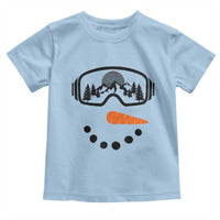 Ski Snowboard Snowman Face Toddler T Shirt Goggles Skiing Snow Ski Lover Skier - Wonder Print Shop