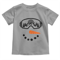 Ski Snowboard Snowman Face Toddler T Shirt Goggles Skiing Snow Ski Lover Skier - Wonder Print Shop