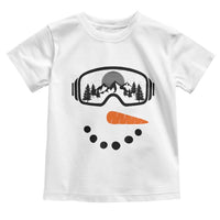 Ski Snowboard Snowman Face Toddler T Shirt Goggles Skiing Snow Ski Lover Skier - Wonder Print Shop