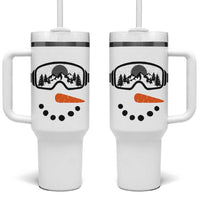 Ski Snowboard Snowman Face Tumbler With Handle Goggles Skiing Snow Ski Lover Skier - Wonder Print Shop