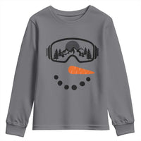 Ski Snowboard Snowman Face Youth Sweatshirt Goggles Skiing Snow Ski Lover Skier - Wonder Print Shop