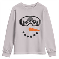 Ski Snowboard Snowman Face Youth Sweatshirt Goggles Skiing Snow Ski Lover Skier - Wonder Print Shop